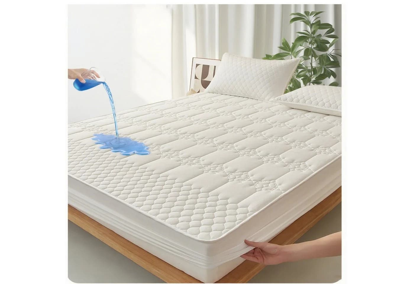 ibettertec Matratzenauflage Wasserdicht Baumwolle Allergiker - Bild 2
