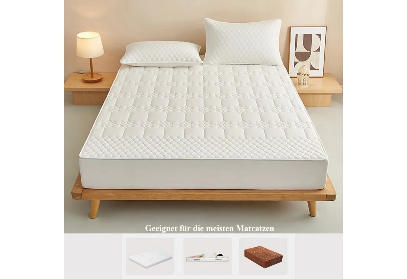 ibettertec Matratzenauflage Wasserdicht Baumwolle Allergiker - Bild 3