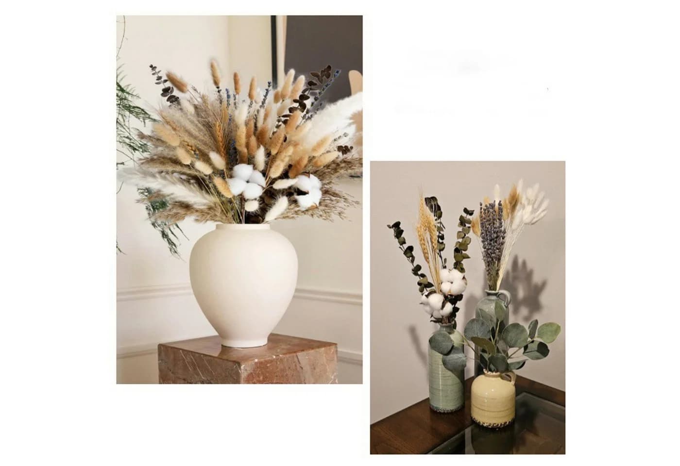 Toomoke Pampasgras Trockenblumen Set 78 Stück Beige/Braun/Weiß - Bild 5
