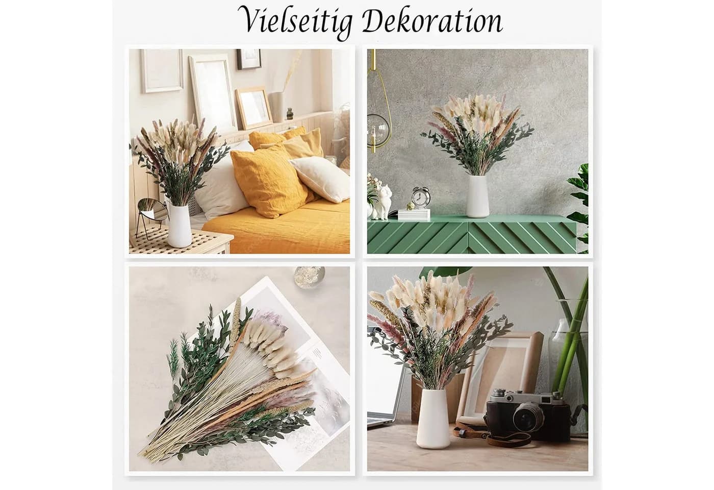 Forrlite Trockenblumen Pampasgras Set Beige Boho Deko - Bild 5