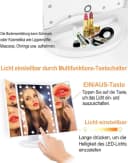 ibettertec Kosmetikspiegel LED Beleuchtung 21 LED Leuchten 2X/3X/10X Vergrößerung Bild 3