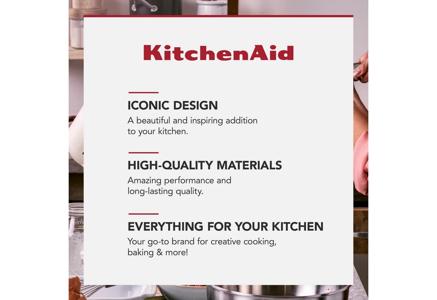 KitchenAid Bratpfanne 20 cm Schwarz Aluminium Keramik Antihaft - Bild 4