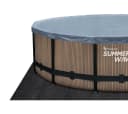 Summer Waves Elite Frame Pool Komplettset Teakoptik Bild 4