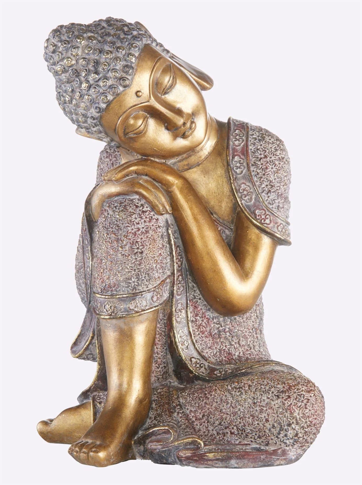 Dekofigur HEINE HOME Buddha Goldfarben-Meliert