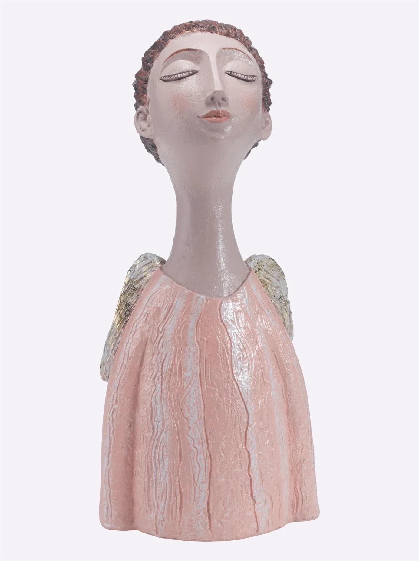 Dekofigur Engel Rosa Polyresin 25,5 cm