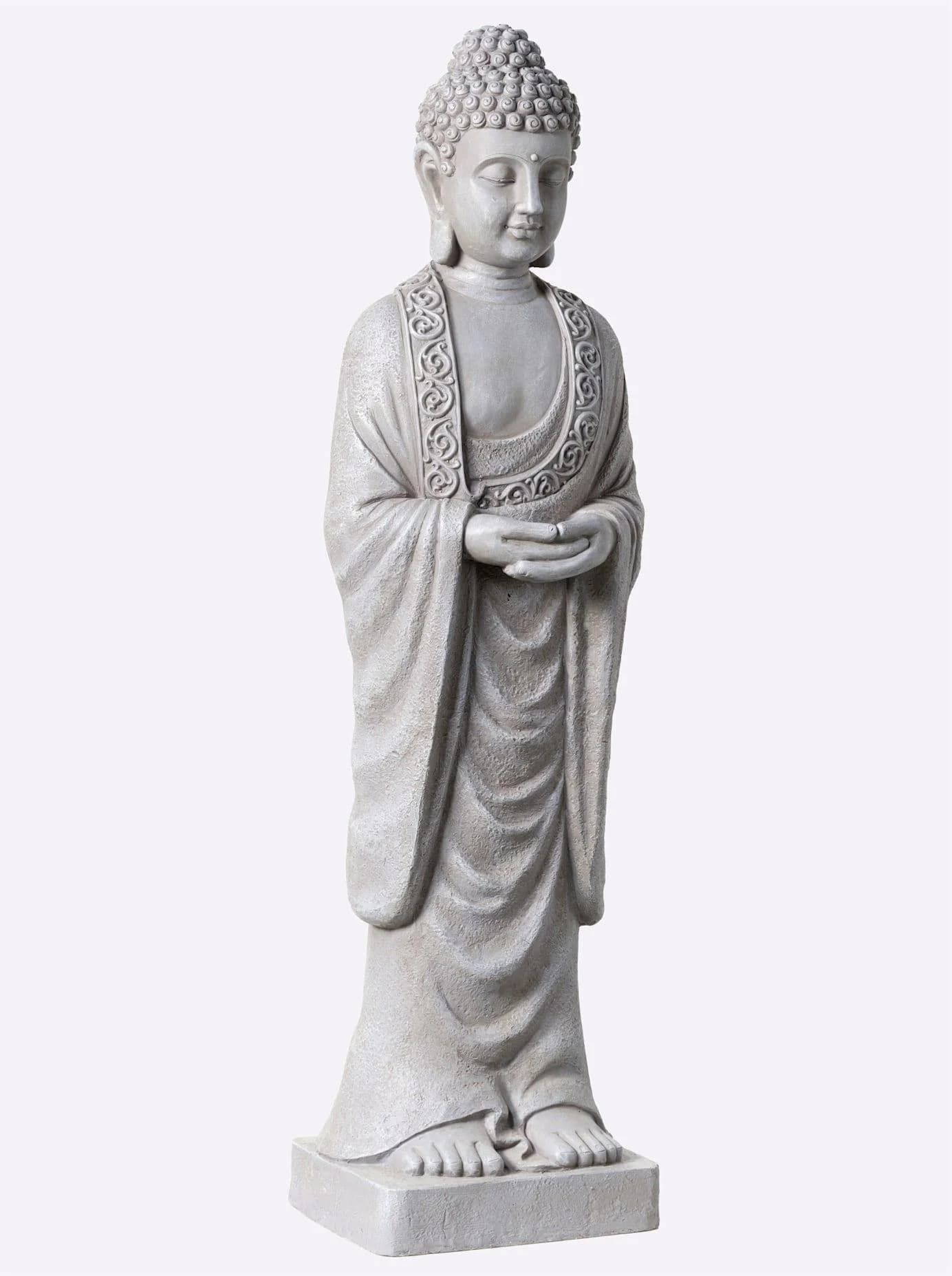 Dekofigur Buddha HEINE HOME Grau Magnesiumoxid