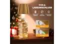 LaCute LED Flaschenlampe USB-C Akku Tischleuchte mit Lichterkette Gold Bild 4