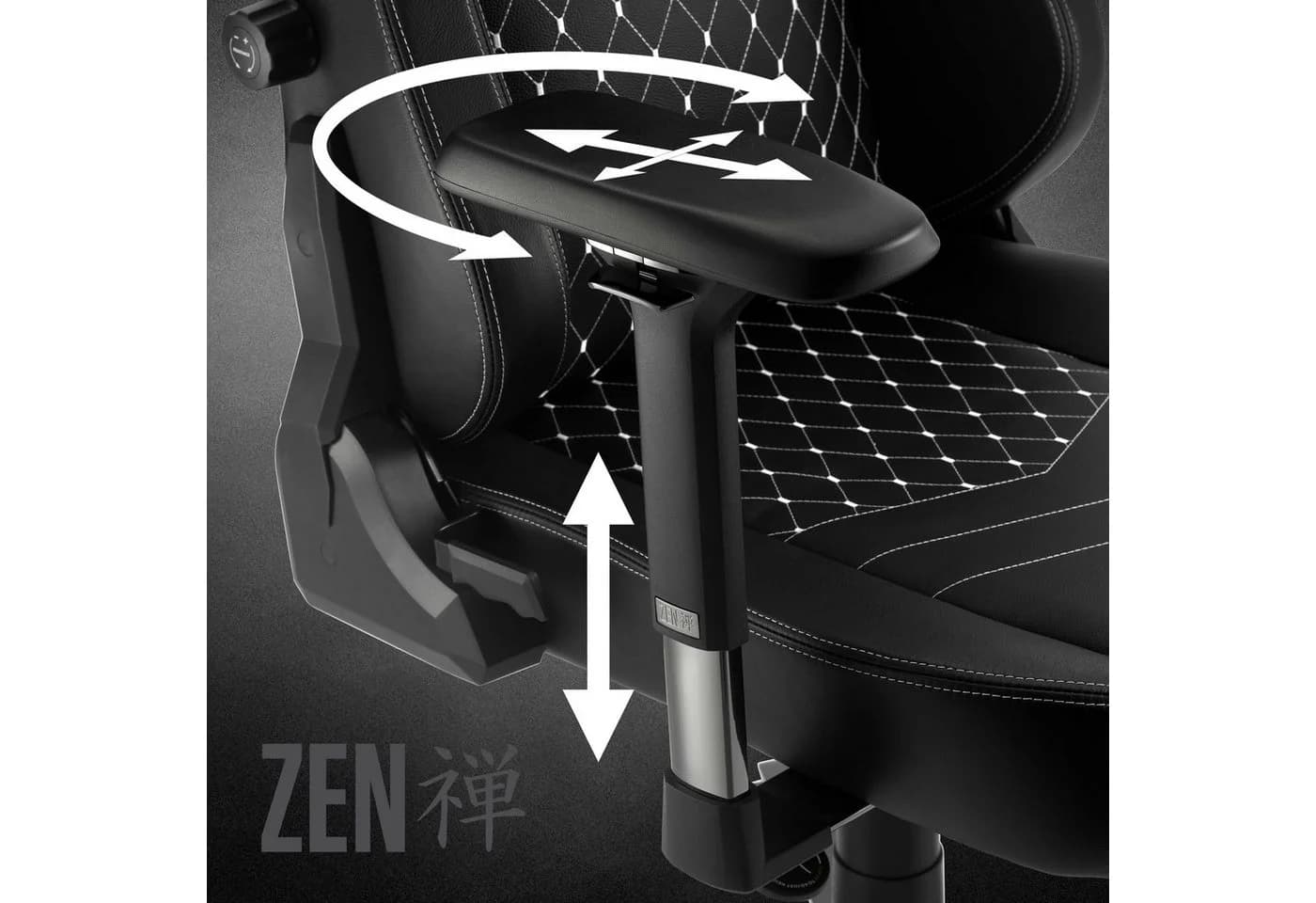 ZEN Gaming-Stuhl SAGA Echtleder mit 4D-Armlehnen - Bild 4