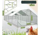Clanmacy Hühnerstahl 3x8x2m Stahl Voliere mit UV-Dach Bild 1