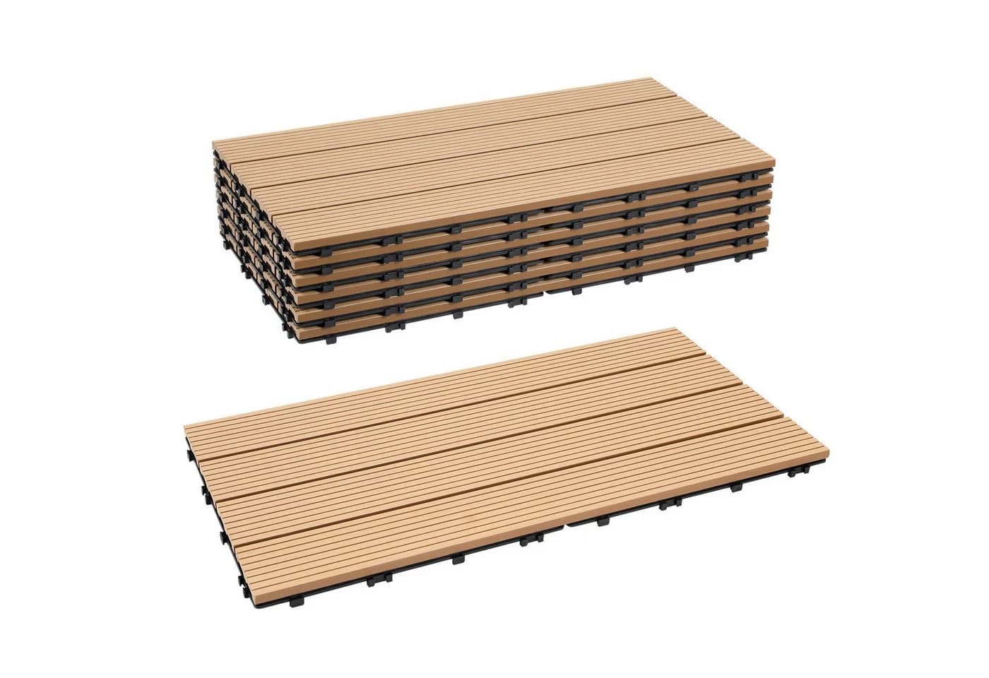 Clanmacy Terrassenfliesen WPC Holzoptik Drainage 30x30/60cm - Bild 2