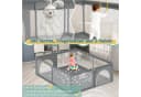 Clanmacy Laufgitter Baby Laufstall 1,5m×1,8m Absperrgitter Bild 3