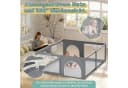Clanmacy Laufgitter Baby Laufstall 1,5m×1,8m Absperrgitter Bild 4