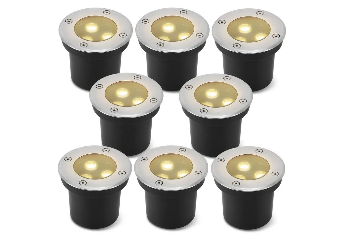 Clanmacy Gartenstrahler 3W LED Bodenleuchte Schwarz Warmweiß IP65 - Bild 2