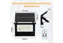 Clanmacy LED Solarleuchte mit Bewegungsmelder & Fernbedienung, Weiß Bild 1
