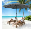 Clanmacy Sonnenschirm 350 cm UV-Schutz 50+ Grau Bild 2