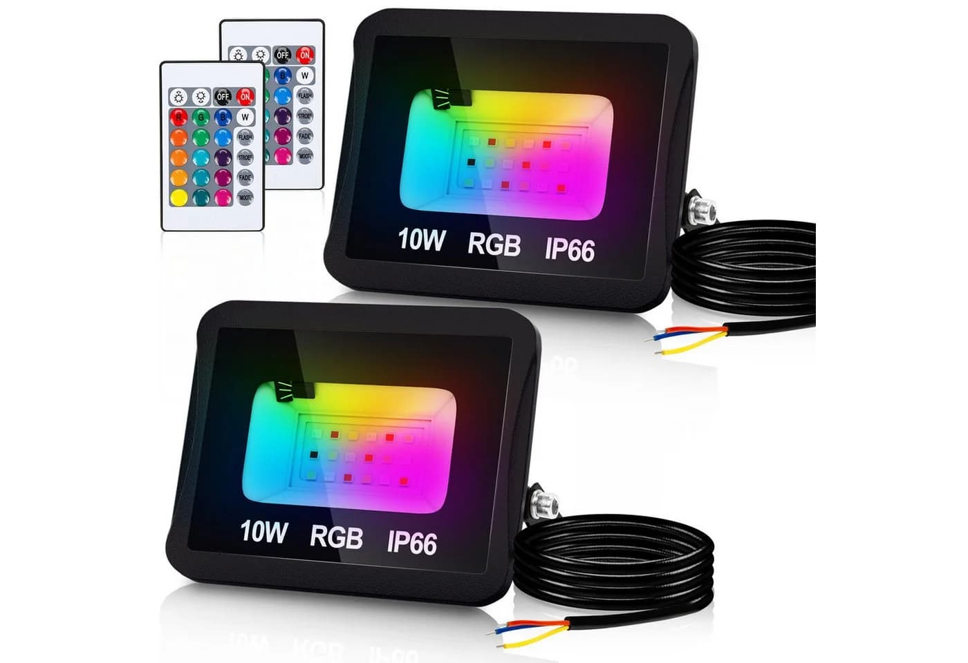 Clanmacy LED Flutlichtstrahler RGB 10-50W mit Fernbedienung - Bild 2
