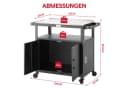 Feasto Servierwagen Edelstahl Schwarz 100x45x89,5 cm Bild 1