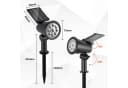 Clanmacy LED Solar Gartenstrahler Schwarz Warmweiß IP65 Bild 1