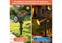 Clanmacy LED Solar Gartenstrahler Schwarz Warmweiß IP65 Bild 3