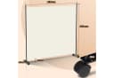 Clanmacy Paravent Raumtrenner Beige Klappbar mit Rollen Bild 1