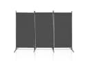 Clanmacy Paravent Sichtschutz Raumteiler Metall Beige/Schwarz Bild 2