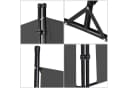 Clanmacy Paravent Sichtschutz Raumteiler Metall Beige/Schwarz Bild 5