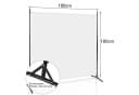 Clanmacy Paravent Sichtschutz Beige/Anthrazit Metallrahmen Bild 1