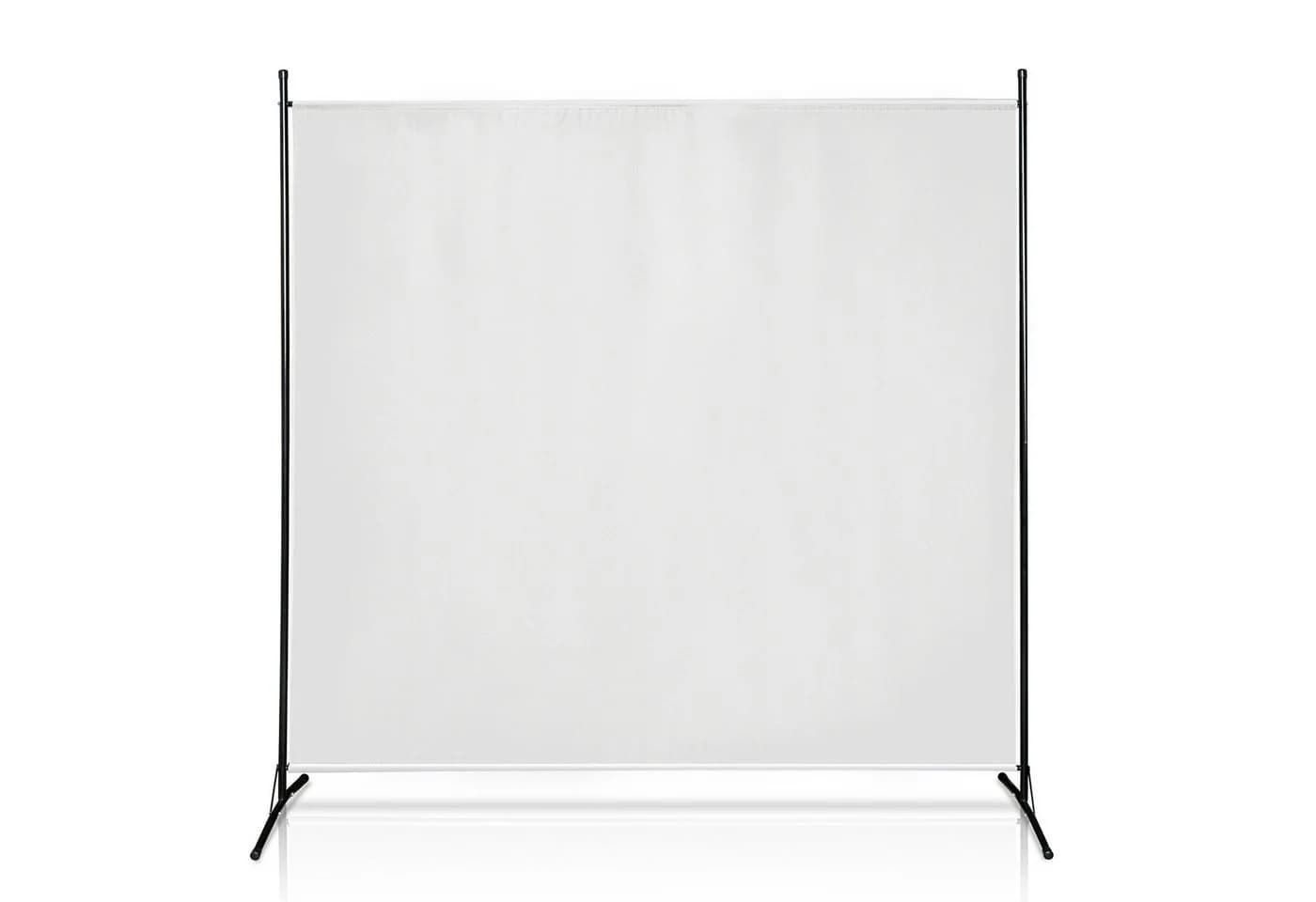 Clanmacy Paravent Sichtschutz Beige/Anthrazit Metallrahmen - Bild 2