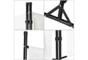 Clanmacy Paravent Sichtschutz Beige/Anthrazit Metallrahmen Bild 5