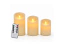 Clanmacy LED-Kerzen Set 3-teilig Fernbedienung Dimmbar Warmweiß Bild 2
