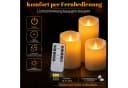 Clanmacy LED-Kerzen 3er Set Echtwachs Dimmbar Timer Fernbedienung Warmweiß Bild 5