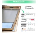 Clanmacy Dachfensterrollo Verdunkelungsrollo Schwarz Thermo-Rollo Bild 3
