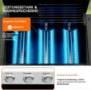 LALAHO Gasgrill Grillwagen 3 Brenner Schwarz mit Unterschrank Bild 4