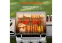 LALAHO Gasgrill Grillwagen 3 Brenner Schwarz mit Unterschrank Bild 5