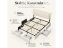 Simurq Polsterbett 140x200 Stauraumbett Beige Grau Bild 5