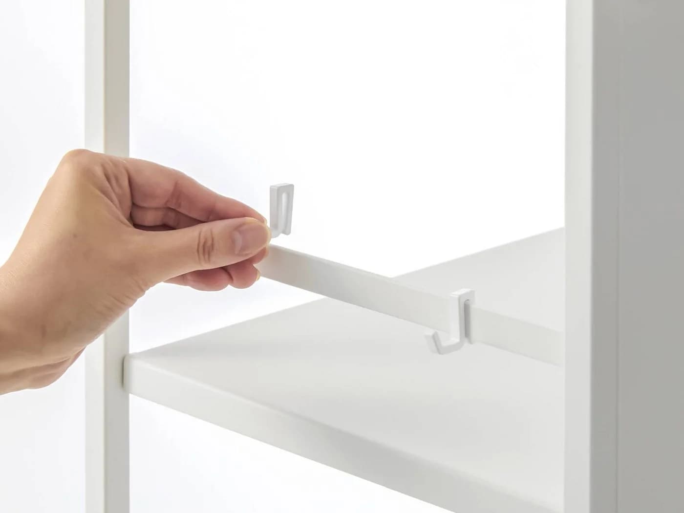 Yamazaki Regal Tower Aufbewahrungswagen 3 Ebenen Weiß mit Rollen - Bild 5