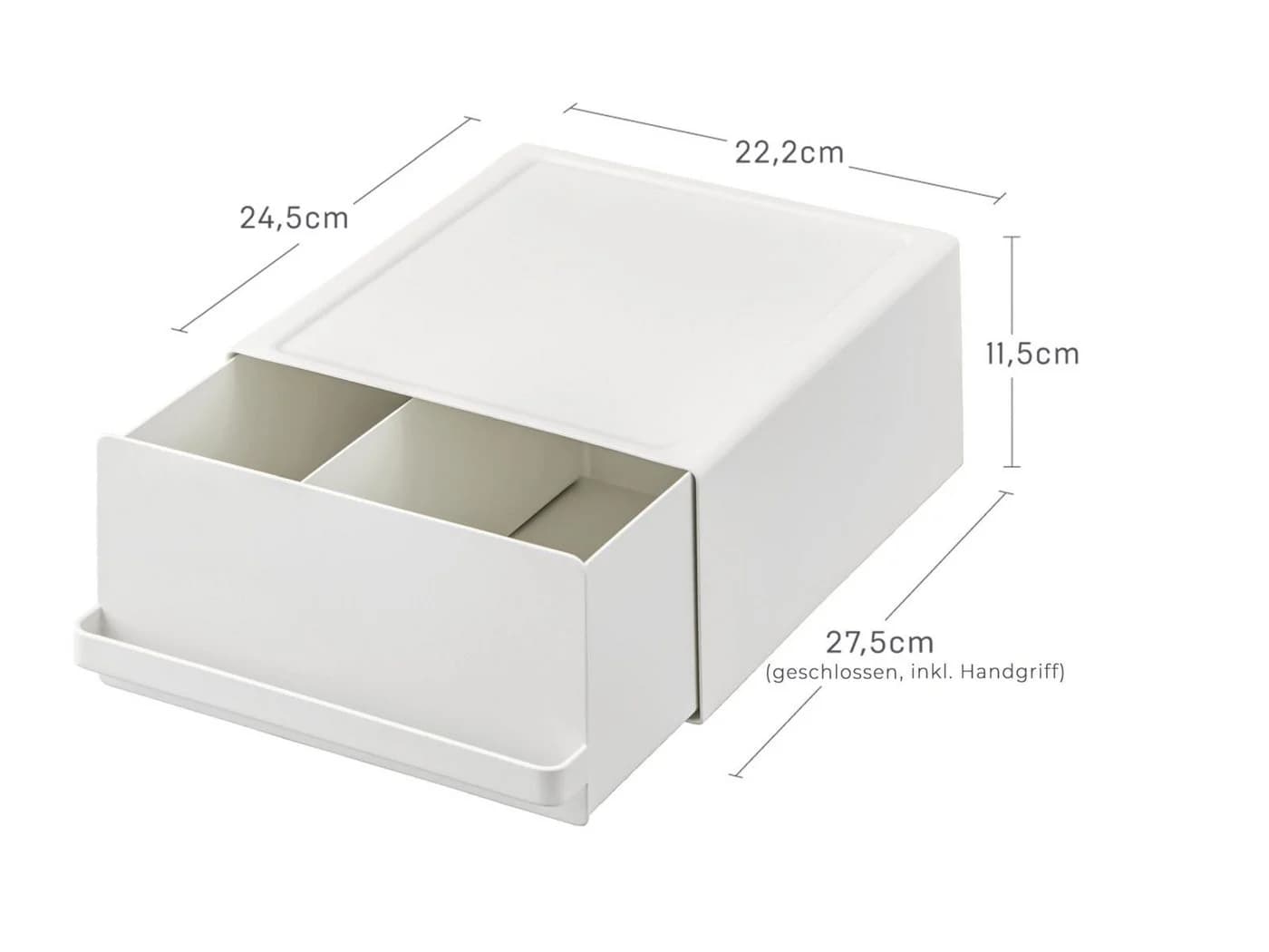 Yamazaki Küchenregal Tower Schublade Weiß Metall