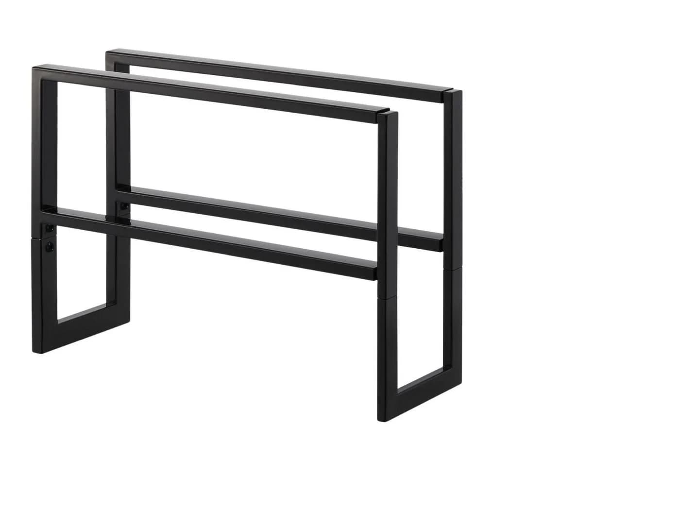 Yamazaki Schuhregal Line Metall Schwarz Ausziehbar 2 Ebenen - Bild 3