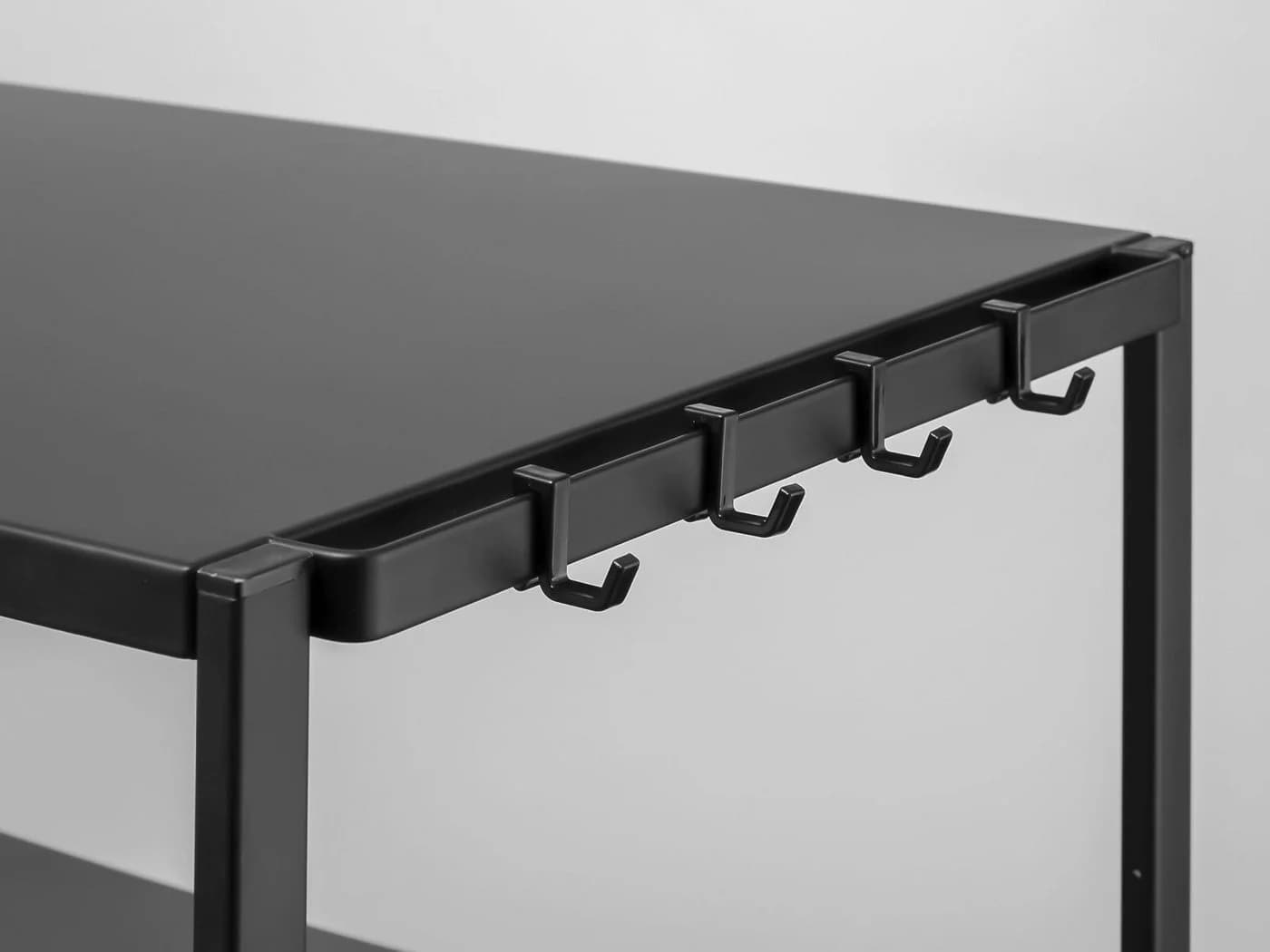 Yamazaki Küchenwagen Tower 3 Ebenen Metall Schwarz Rollen - Bild 4