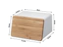 Yamazaki Brotkasten Tower 2-tlg. Metall mit Bambus-Deckel Bild 1