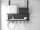 Yamazaki Kabelkanal Smart Kabelorganizer Metall Schwarz 2 Ebenen Bild 4