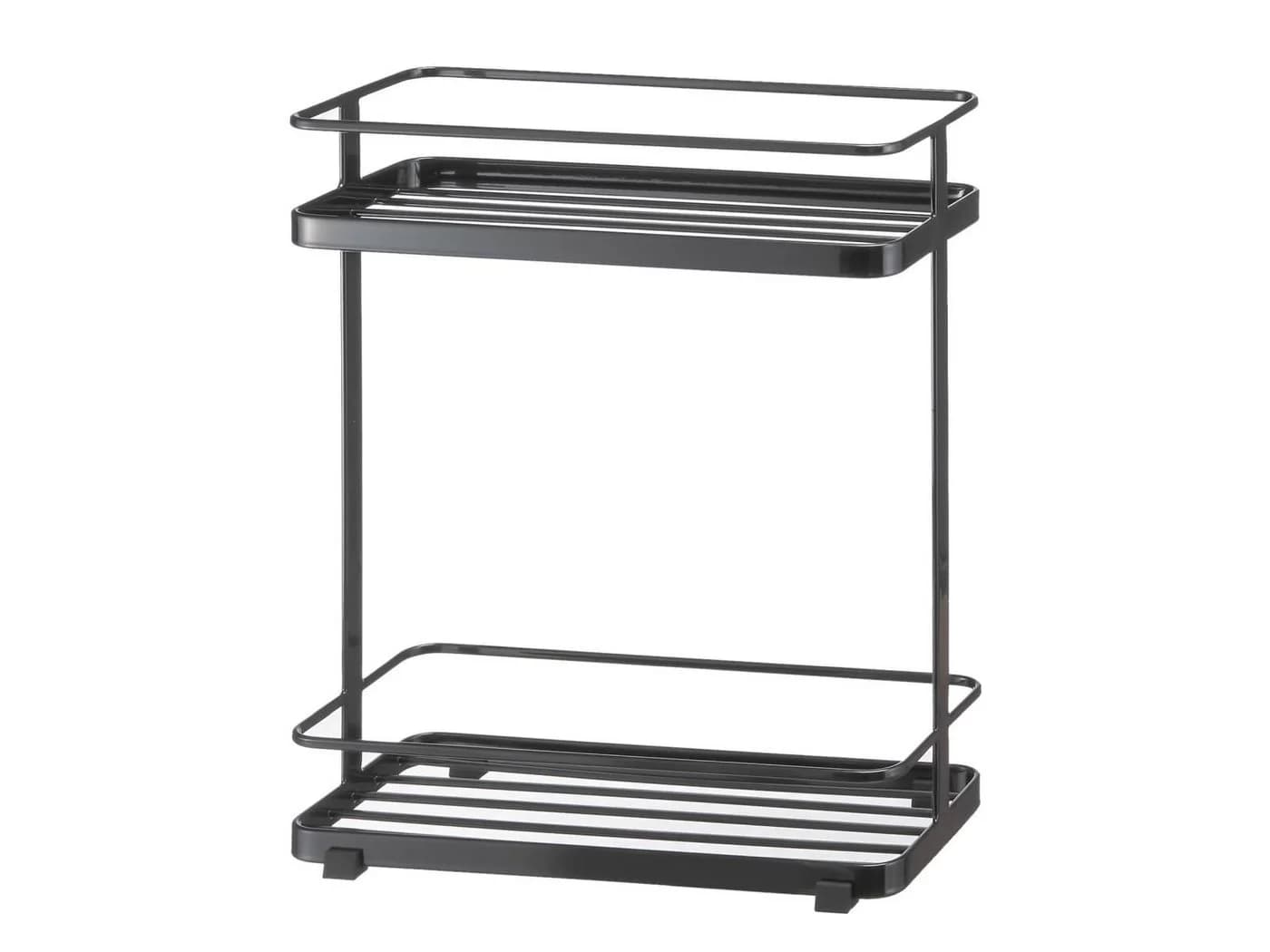 Yamazaki Badregal Tower Standregal Metall Schwarz 2 Ebenen - Bild 3