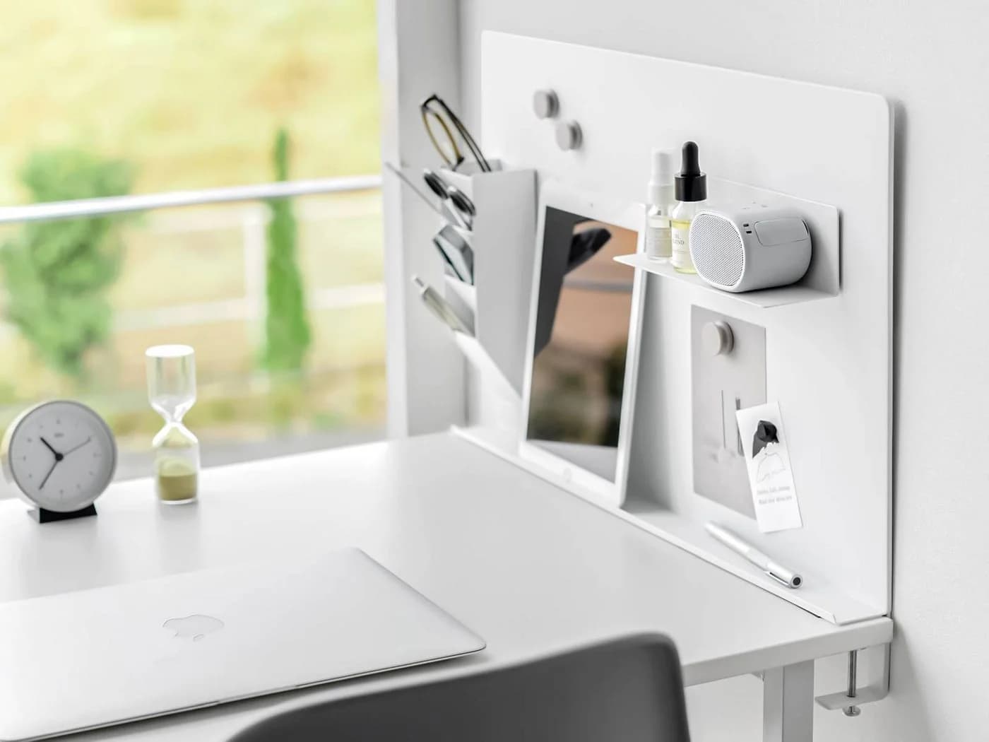 Yamazaki Magnettafel Tower Magnetwand Weiß für Schreibtisch - Bild 4