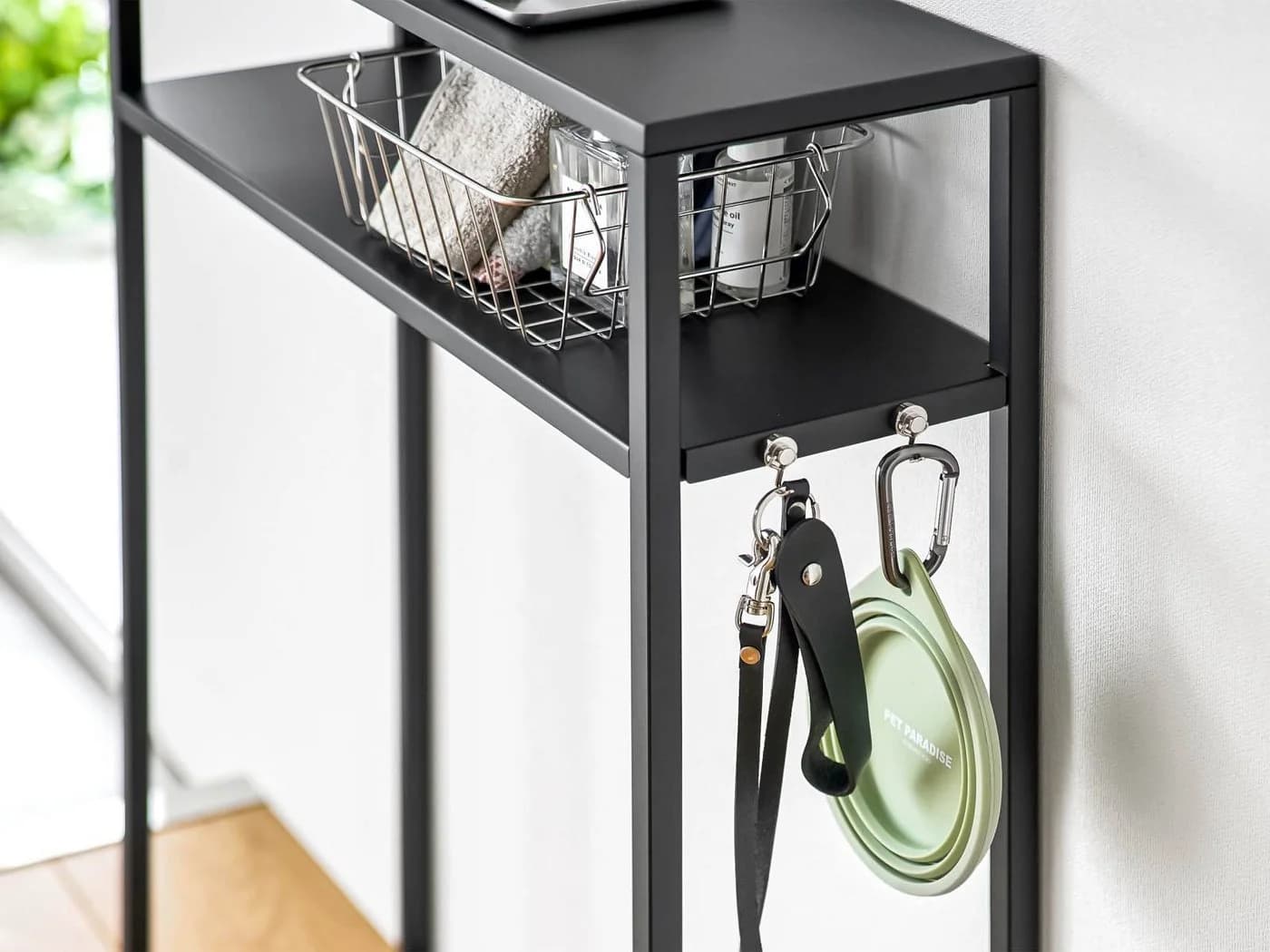 Yamazaki Konsolentisch Tower Schwarz mit 2 Regalebenen - Bild 5