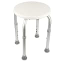 JEOBEST Duschhocker Rund Höhenverstellbar Aluminium Weiß Bild 2