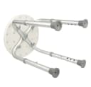 JEOBEST Duschhocker Rund Höhenverstellbar Aluminium Weiß Bild 5