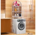 JEOBEST Badregal Weiß 3-stöckiges Toilettenregal Metall Bild 3