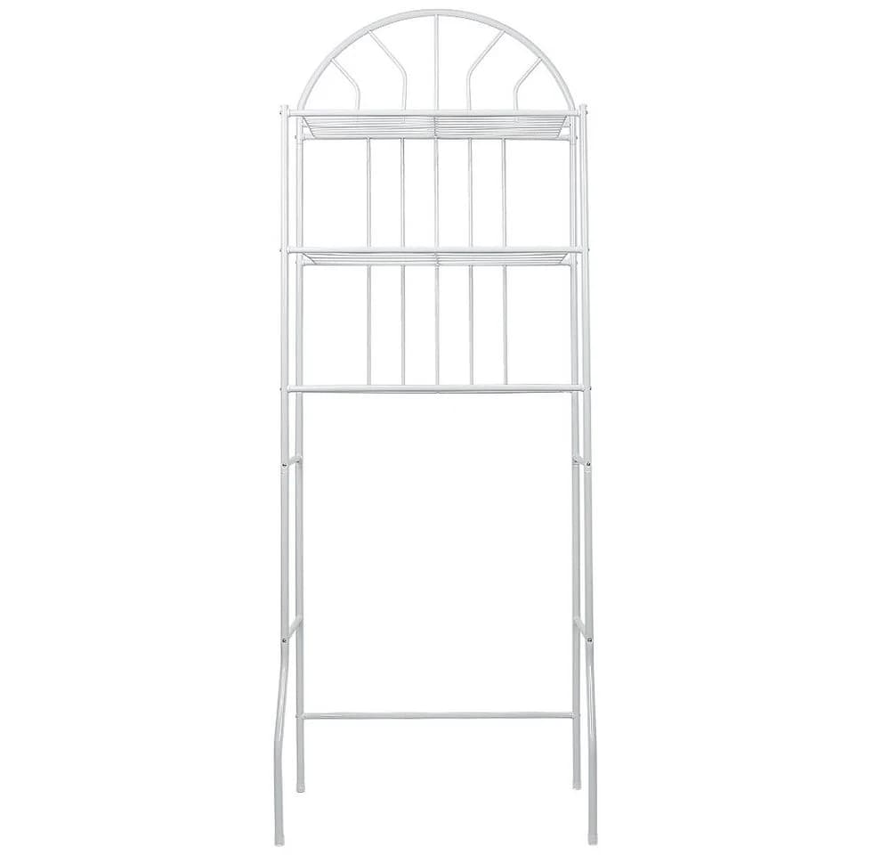 JEOBEST Badregal Weiß 3-stöckiges Toilettenregal Metall - Bild 5