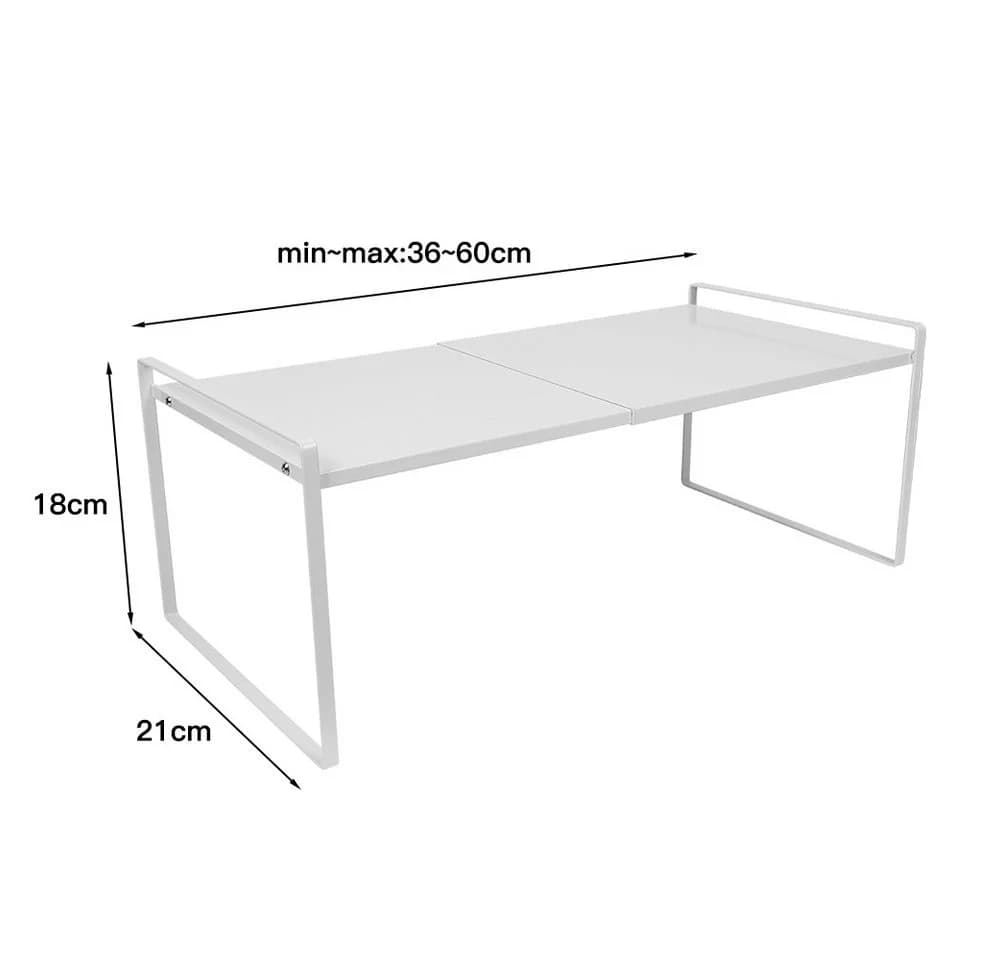 JEOBEST Küchenregal Ausziehbar Weiß Stapelbar Organizer - Bild 4