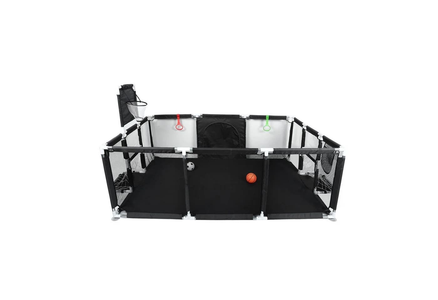 JEOBEST Laufgitter Laufstall Baby Schwarz mit Spielzubehör - Bild 2